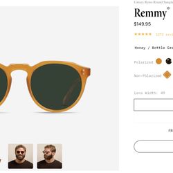 Raen Remmy sunglasses - 49mm - Honey Frame - Bottle Green Lens