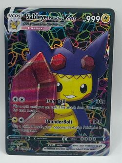 Non TCG Pokemon Sableye Pikachu V Cosplay Fan Art Card
