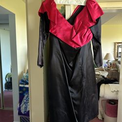 Custom Made Black And Red Dress
