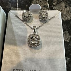 Sterling Silver earring & Necklace Set
