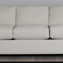 White Fabric Sofa, Chair And Ottoman $850 OBO