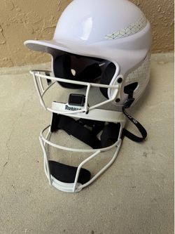 Rip-It Vision Classic 2.0 softball batting helmets in white. S/M