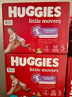 Huggies Baby Diapers, Size 5 (58 Count) - $20 EACH OR 2 FOR $35