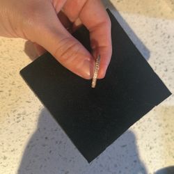 Rose Gold Size 8 Moissanite Half Eternity Ring 