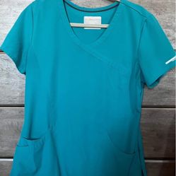 Teal Sketchers Scrub Set