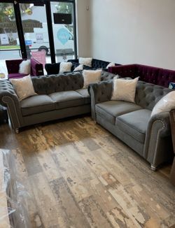 Tucson Velvet Sofa & Loveseat