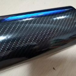 7D Carbon Fiber Black High Gloss Auto Vinyl Wrap Sticker Sheet Film Decal DIY 6D