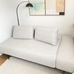 Divan Quartz White Right Chaise Lounge Sofa
