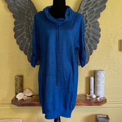 Smart Set Blue Cowl Neck Sweater Dress
