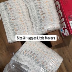Size 3 and Size 4 Huggies Little Movers