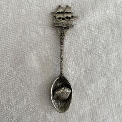 Mayflower Ship Plimoth Plantation GISH Pewter Collector’s Spoon Plymouth Rock