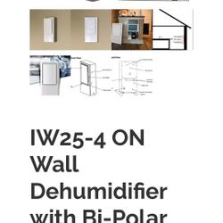 Iw-25-4 On Wall Dehumidifier 