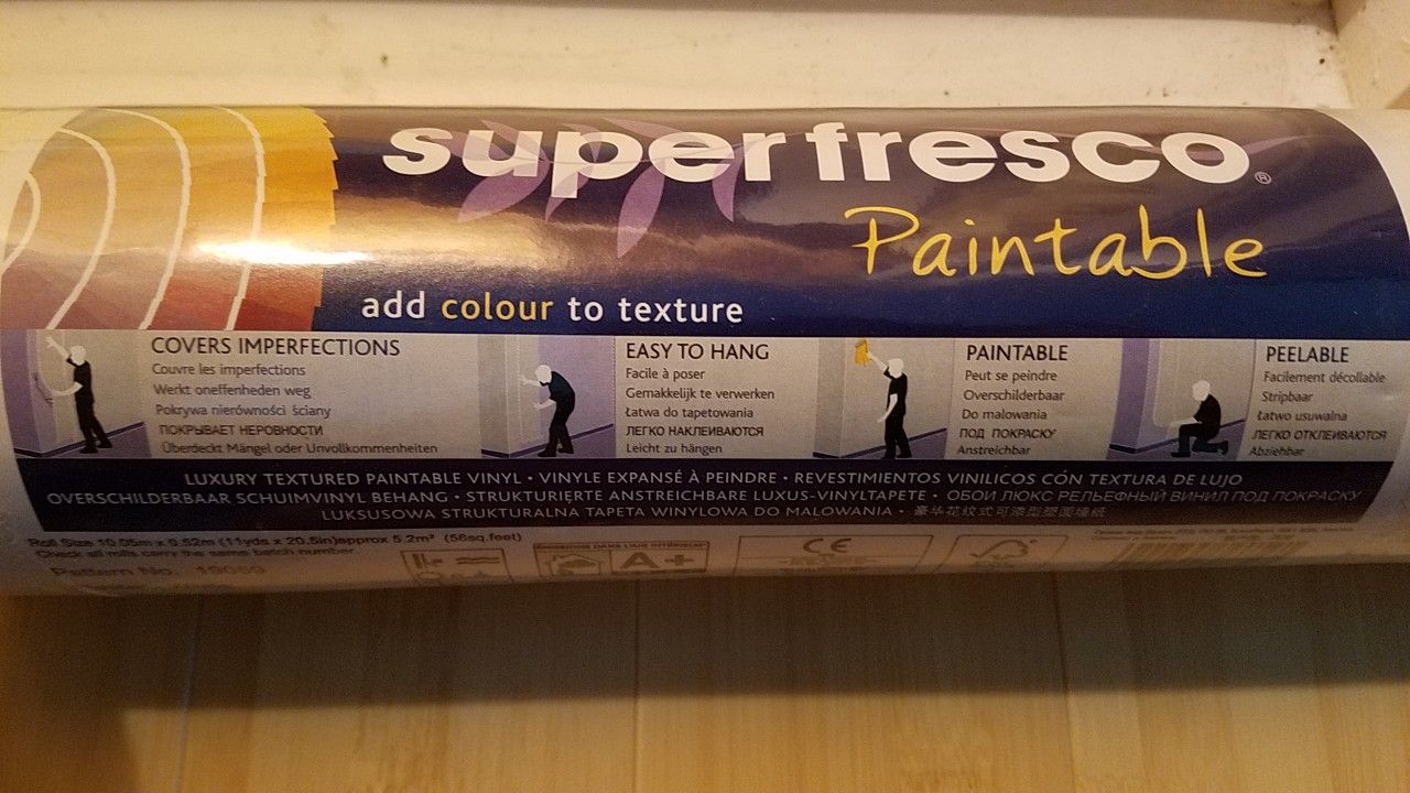 Superfresco Luxury Textured Paintable Vinyl Wallpaper