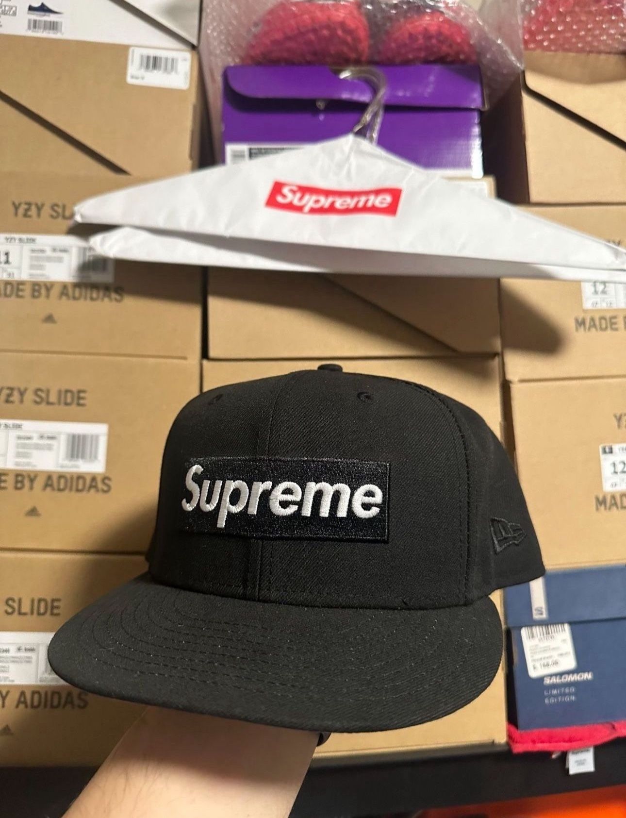 Supreme Box Logo New Era Fitted Hat Black