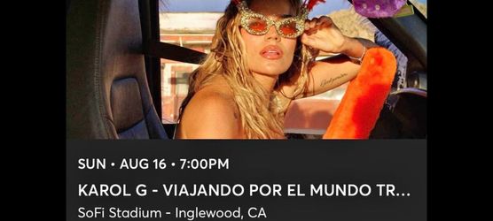 Karol G Tickets Sunday