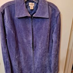 Chico's Suede Jacket - Purple, Size 2