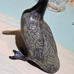 Vintage Castilian Metal Standing Duck Very Beautiful 7.5 Inch High 