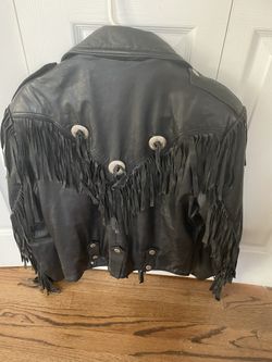 Leather Jacket With All The Bells Whistles, Size Small