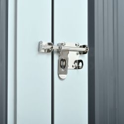 Metal Storage Shed with Double Doors, Heavy-Duty Galvanized Steel Outdoor Garden Shed for Tools, Lawn Equipment, and Yard Storage (72.8Hx68.9Dx87.8W)