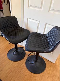 Adjustable leather stools