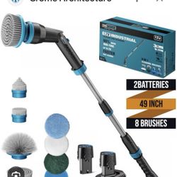 Zoefresh New Industrial Electric Spin Scrubber W 2 Battery/Charger