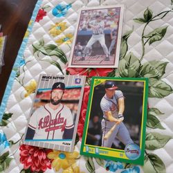 Atlanta Braves Baseball Cards Lot 