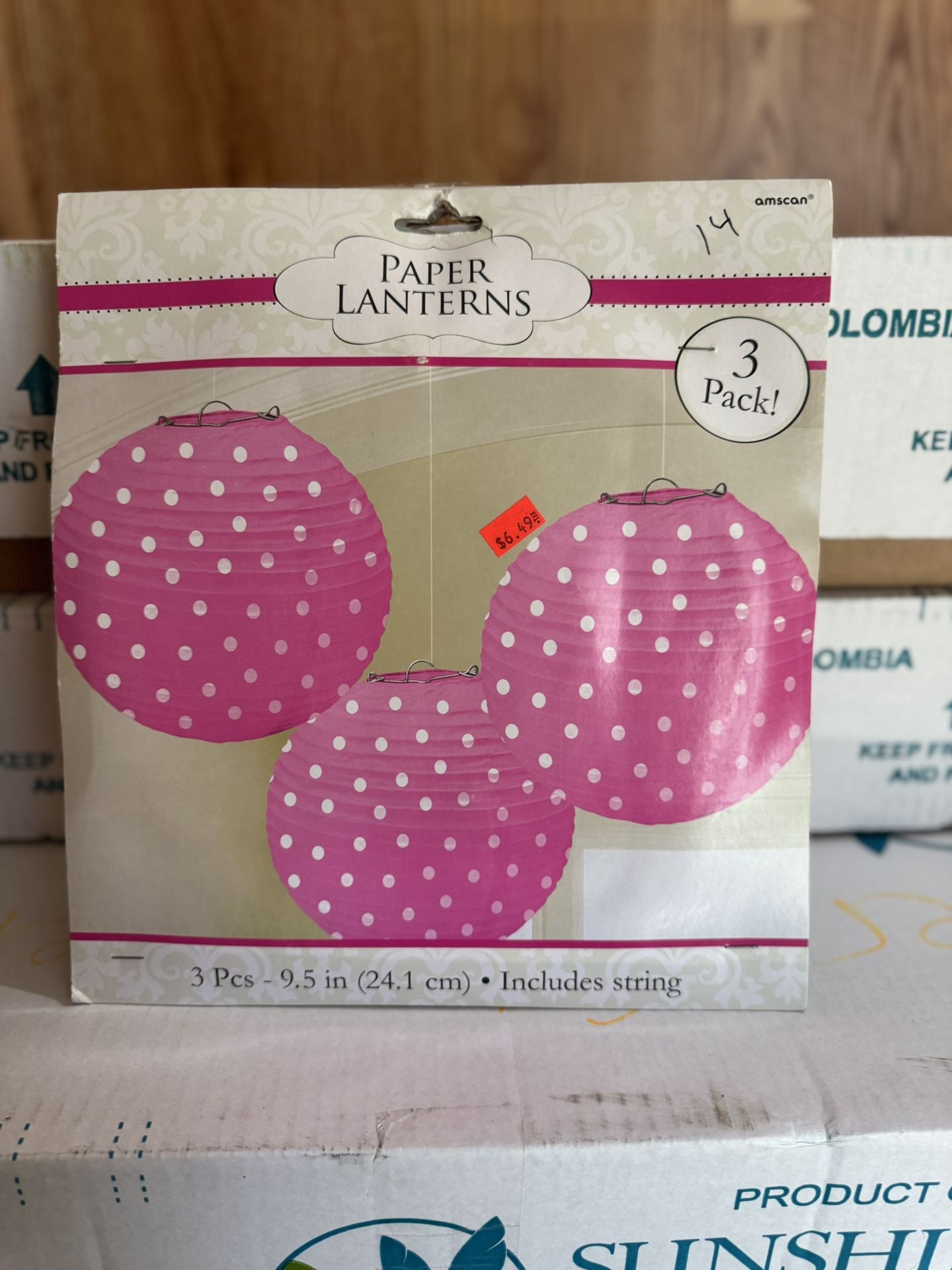 Lanterns- Pink Pocadot