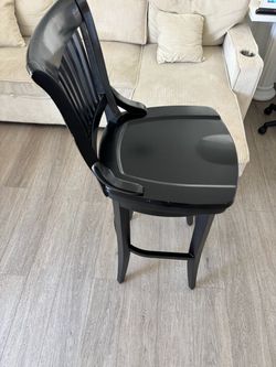 High black wood barstool