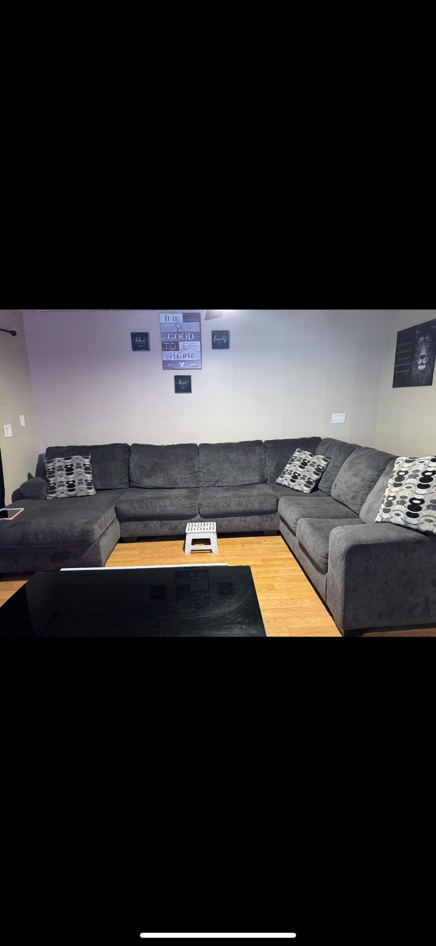 Charcoal Grey Sectional Couch