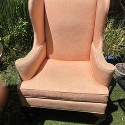 Vintage Pair Hickory Fine Furniture Wing Chairs