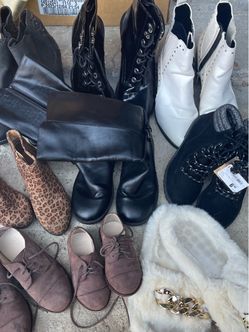 Shoes and boot assortment 10 pair