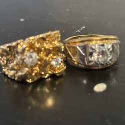Two 14k Gold Rings 