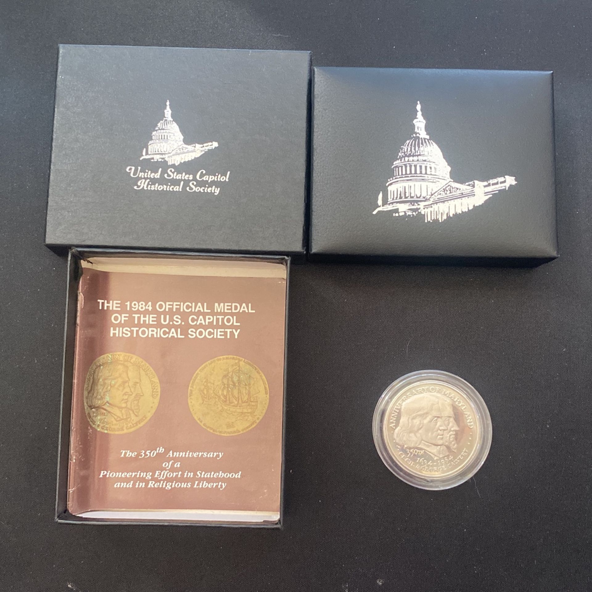1984 U.S Capitol Historical Society 350th Anniversary of Maryland Medal