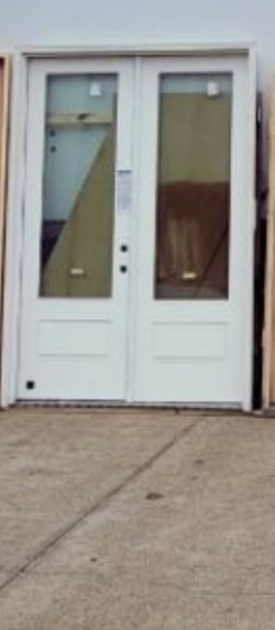 64x96 French Door Fiber Glass 3/4 Glass 