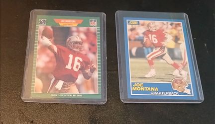 1989 and 1990 card of Joe Montana in hard protectives cass $5 for both of them together