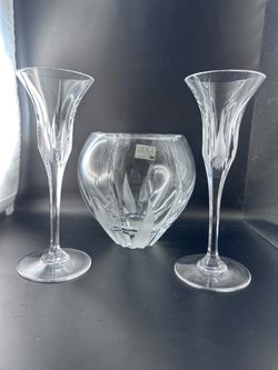 Mikasa Crystal Candlestick & Bowl Set | Slovenia