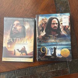 The 10 Commandments Three Hour Mini Series & The Nativity Dvd Set