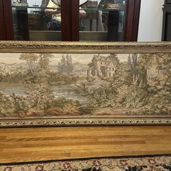 Gorgeous Large Framed Tapestry 63”x 25”