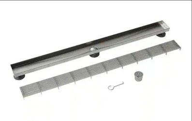 Oatey Designline 36 in. Stainless Steel Linear Shower Drain with Wedge Wire Pattern Drain Cover