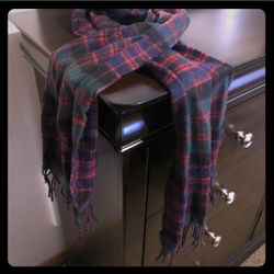 Red | Green Plaid Winter Scarf | Wrap
