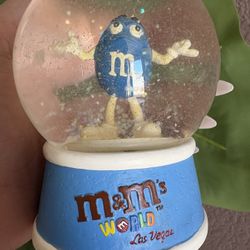 M&M snow globe