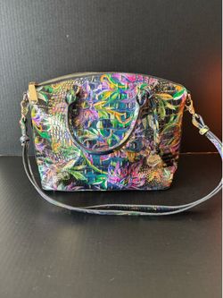 Brahmin Multicolor Floral Satchel Top Handle