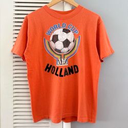 Vintage 70’s WORLD CUP 1978 Holland Soccer  T-shirt RARE