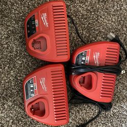 Milwaukee M12 Battery Chargers (3)
