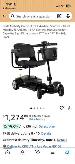 PRIDE MOBILITY SCOOTER