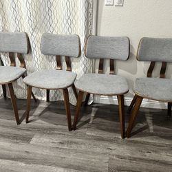 Mid-Century Modern Dining Chairs Gray