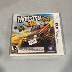 BRAND NEW SEALED Monster 4x4 3D (Nintendo 3DS, 2012) Truck Game Rated E Rare