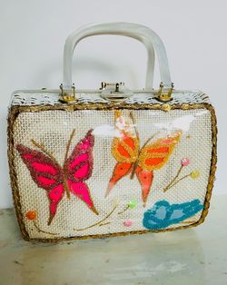 Vintage Adele Basket Weave Miami Florida Purse