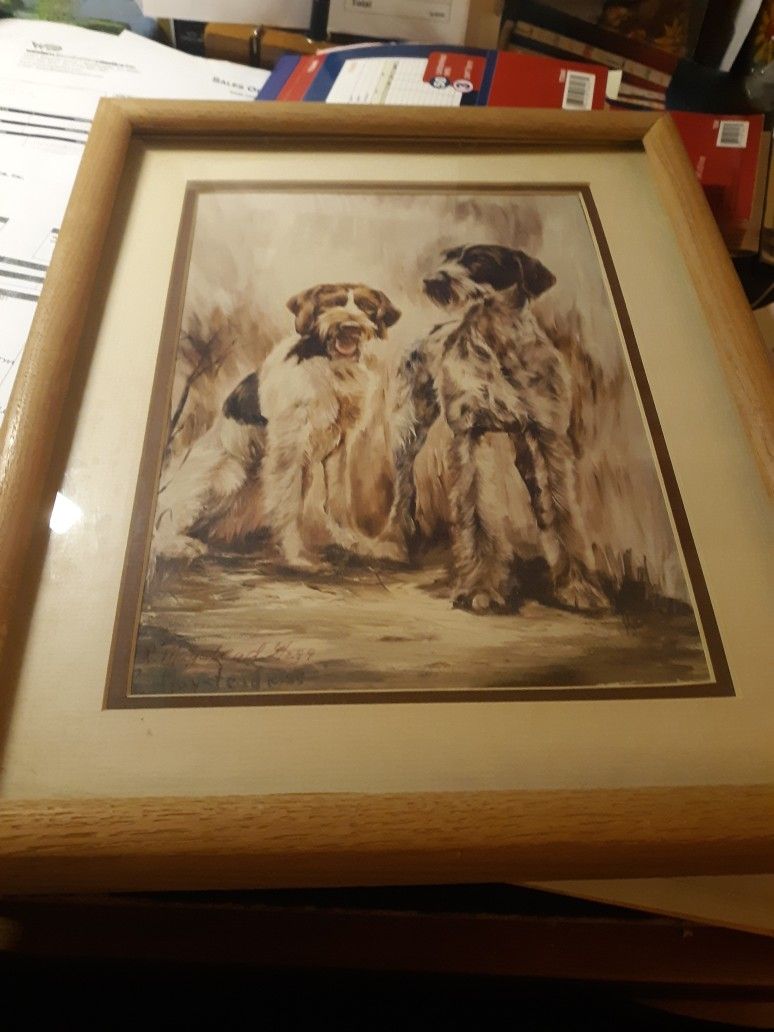 Ruth Hyatt Maystead Wirehaired Pointer Framed Picture