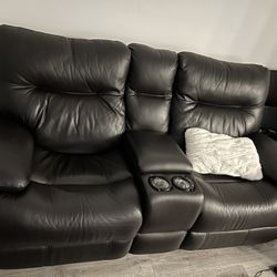 Black Reclining Couch And Chair